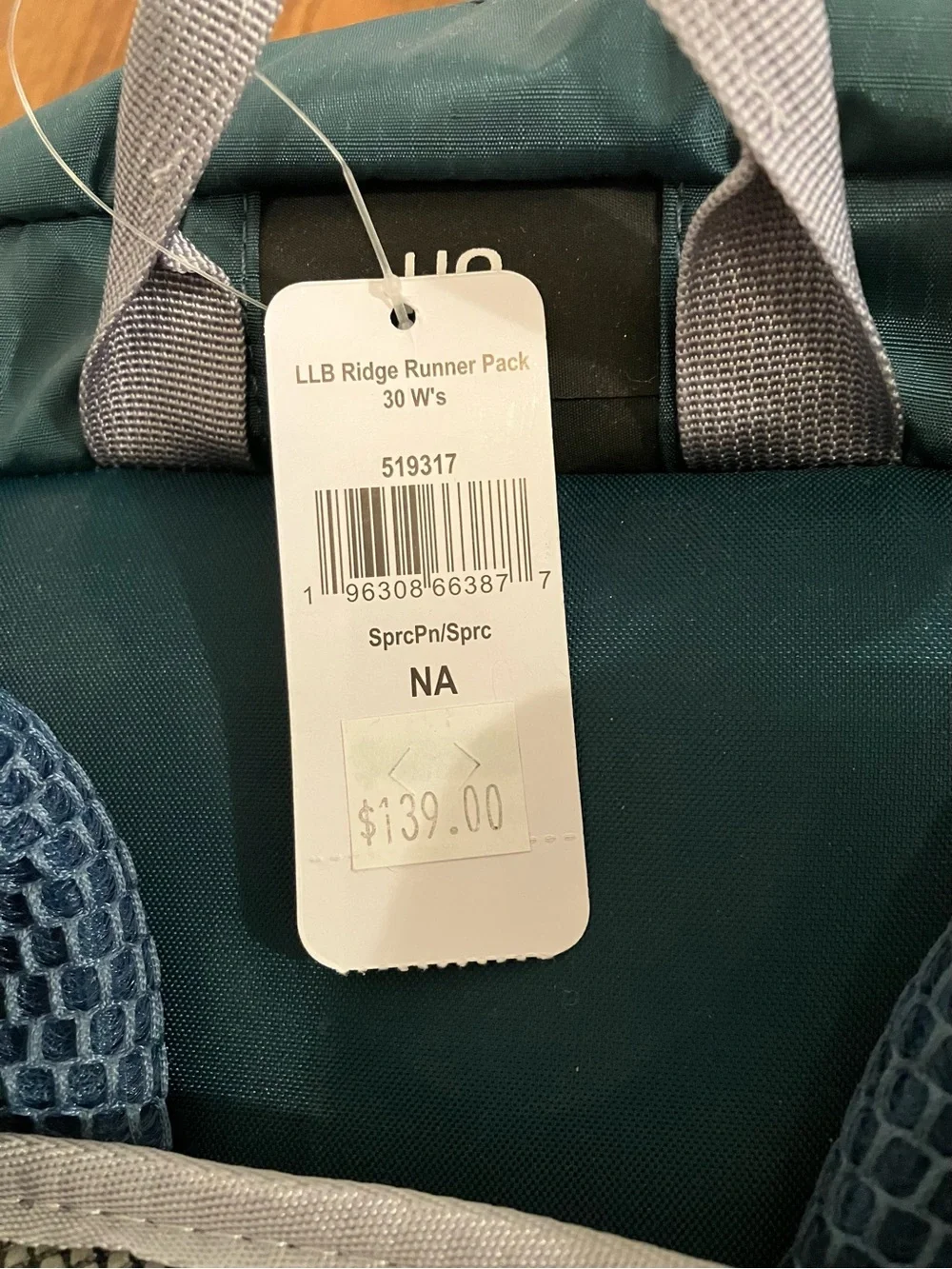 L.L. Bean Teal Ridge Runner Hiking Backpack 30L